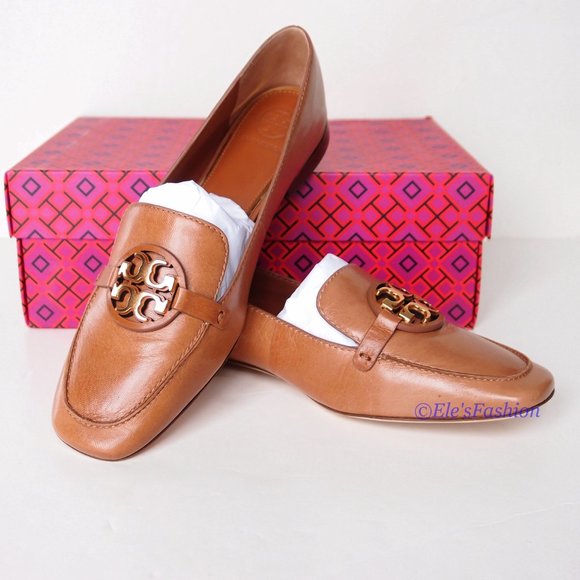 NIB Tory Burch Metal Miller 15mm Leather Loafer TAN US 7 7.5 8 8.5 9 AUTHENTIC - Picture 4 of 16